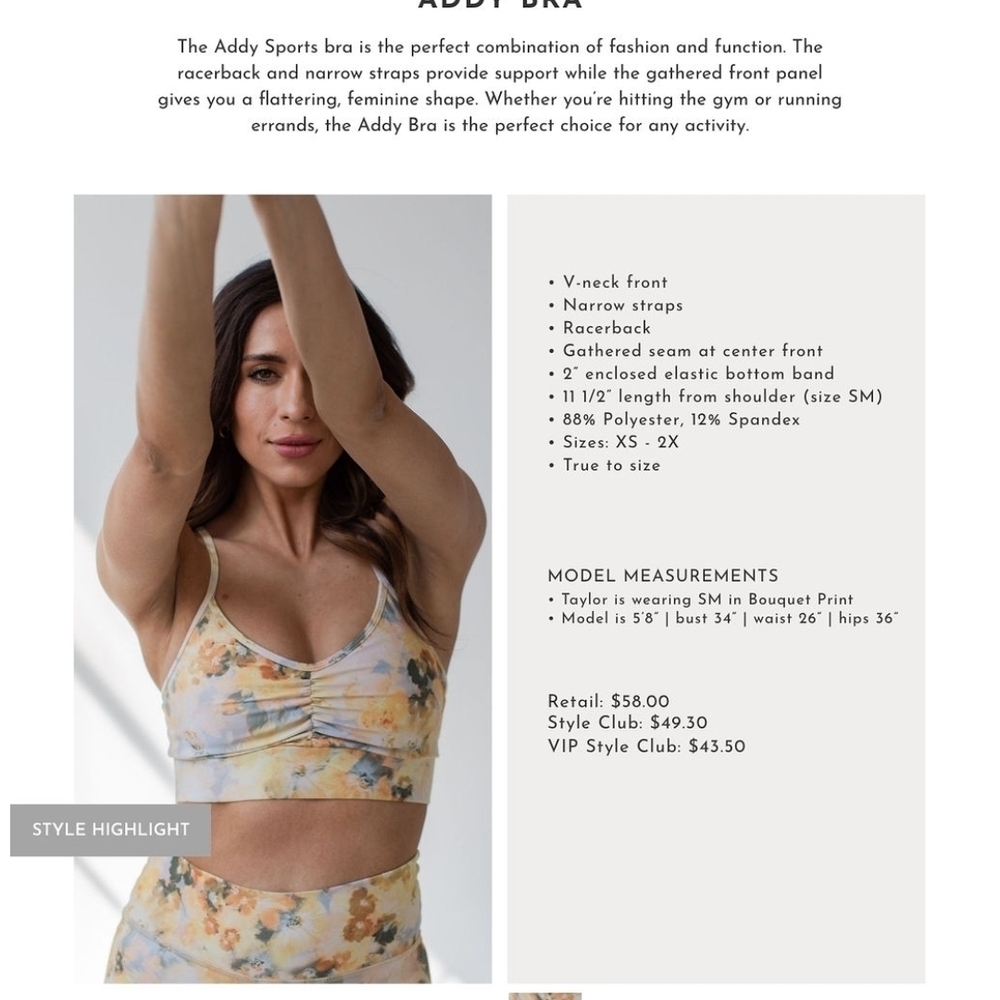 SAVVI Addie Bra Bouquet Print | Women's Approx. Size Medium - Picture 9 of 9